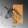 Wallity MA-292 Accesorio de Pared de Madera y Metal Nogal y Negro